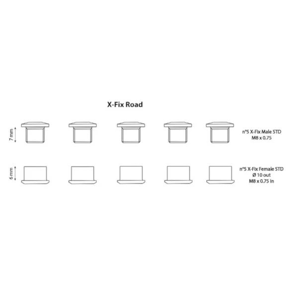 Carbon-Ti X-Fix Road Chainring Fixing Bolt Set - Black 4 Carbon-Ti X-Fix Road Chainring Fixing Bolt Set - Black - Image 2