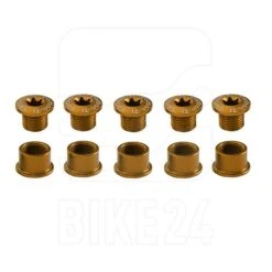 Carbon-Ti X-Fix Road Chainring Fixing Bolt Set - Gold
