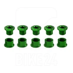 Carbon-Ti X-Fix Road Chainring Fixing Bolt Set - Green