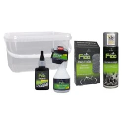 Dr. Wack F100 Bike Care Set - Chain-Cleaner 300ml + Chain-Oil 50m + Express Care 500ml + DAS TUCH Microfibre Cloth + Bucket