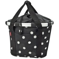 KLICKfix Bikebasket - Black Dots
