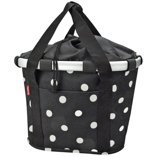 KLICKfix Bikebasket - Black Dots 3 KLICKfix Bikebasket - Black Dots