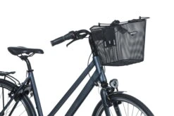 Basil Bremen BE Front Wheel Basket 26L Including BasEasy Stemholder - Black -Urban Volt Bike Sales basil bremen be bicycle basket including baseasy c 876911