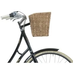 Basil Bremen Rattan Look FM Front Wheel Basket 25L - Brown -Urban Volt Bike Sales basil bremen rattan look fm front wheel basket brown 2 1361329