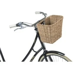 Basil Bremen Rattan Look FM Front Wheel Basket 25L - Brown -Urban Volt Bike Sales basil bremen rattan look fm front wheel basket brown 3 1361330