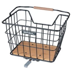 Basil Nordland Bicycle Basket MIK - Front / Rear - 23L - Black/natural