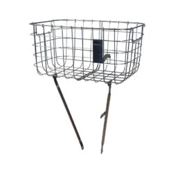 Basil Robin Front Wheel Basket - Silver Cloud