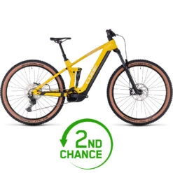 Urban Volt Bike Sales 23 CUBE STEREO HYBRID 140 HPC Pro 750 - Carbon Electric Mountainbike - 2023 - Vivid / Sun - 2nd Choice
