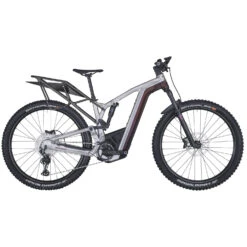 Bergamont E-TRAILSTER 130 PRO - Electric Mountain Bike - 2023 - Shiny Silver/red