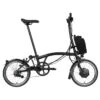 Brompton Electric C Line Explore - 6-Speed - High Bar - Telescopic Seatpost - 16" Electric Folding Bike - 2023 - Matt Black -Urban Volt Bike Sales electric c line explore 6 speed high bar extended seatpost 1 1451964 1