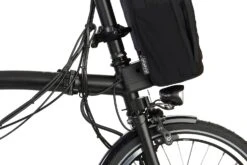 Brompton Electric C Line Explore - 6-Speed - High Bar - Telescopic Seatpost - 16" Electric Folding Bike - 2023 - Matt Black -Urban Volt Bike Sales electric c line explore 6 speed high bar extended seatpost 7 1451970 2