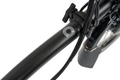 Brompton Electric C Line Explore - 6-Speed - High Bar - Extended Seatpost - 16" Electric Folding Bike - 2023 - Matt Black -Urban Volt Bike Sales electric c line explore 6 speed high bar extended seatpost 8 1451971