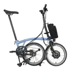 Brompton Electric C Line Explore - 6-Speed - High Bar - Extended Seatpost - 16" Electric Folding Bike - 2023 - Cloud Blue 12 Brompton Electric C Line Explore - 6-Speed - High Bar - Extended Seatpost - 16" Electric Folding Bike - 2023 - Cloud Blue -Urban Volt Bike Sales electric c line explore 6 speed high bar extended seatpost cloud blue 3 1452445