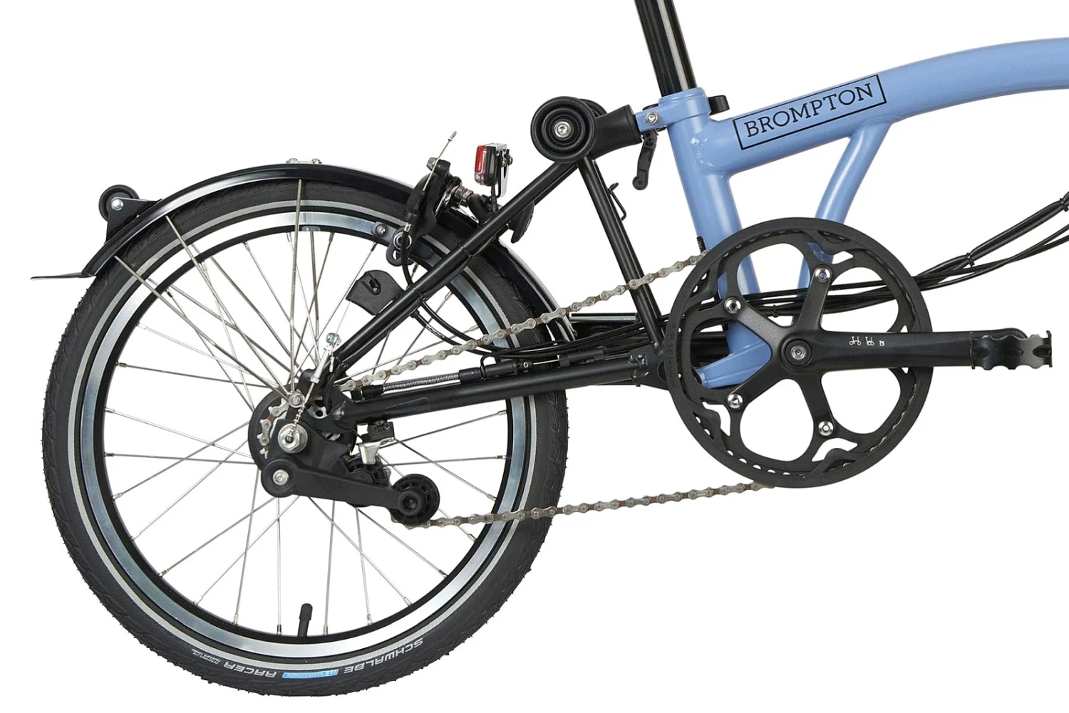 Brompton Electric C Line Explore - 6-Speed - High Bar - Extended Seatpost - 16" Electric Folding Bike - 2023 - Cloud Blue 7 Brompton Electric C Line Explore - 6-Speed - High Bar - Extended Seatpost - 16" Electric Folding Bike - 2023 - Cloud Blue - Image 5