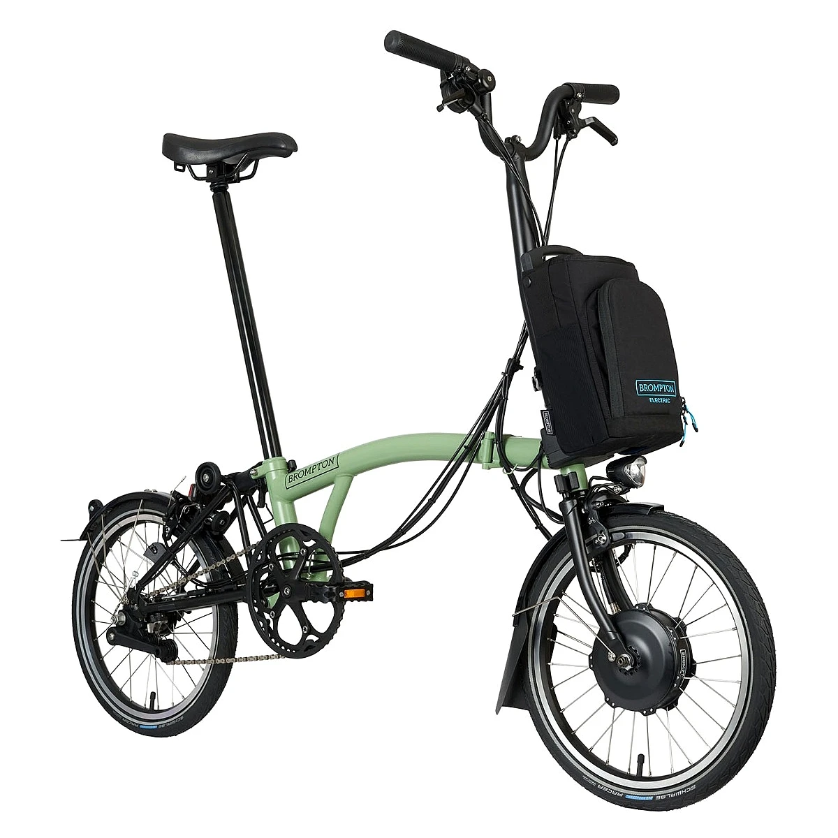 Brompton Electric C Line Explore - 6-Speed - High Bar - Telescopic Seatpost - 16" Electric Folding Bike - 2023 - Matcha Green 4 Brompton Electric C Line Explore - 6-Speed - High Bar - Telescopic Seatpost - 16" Electric Folding Bike - 2023 - Matcha Green - Image 2