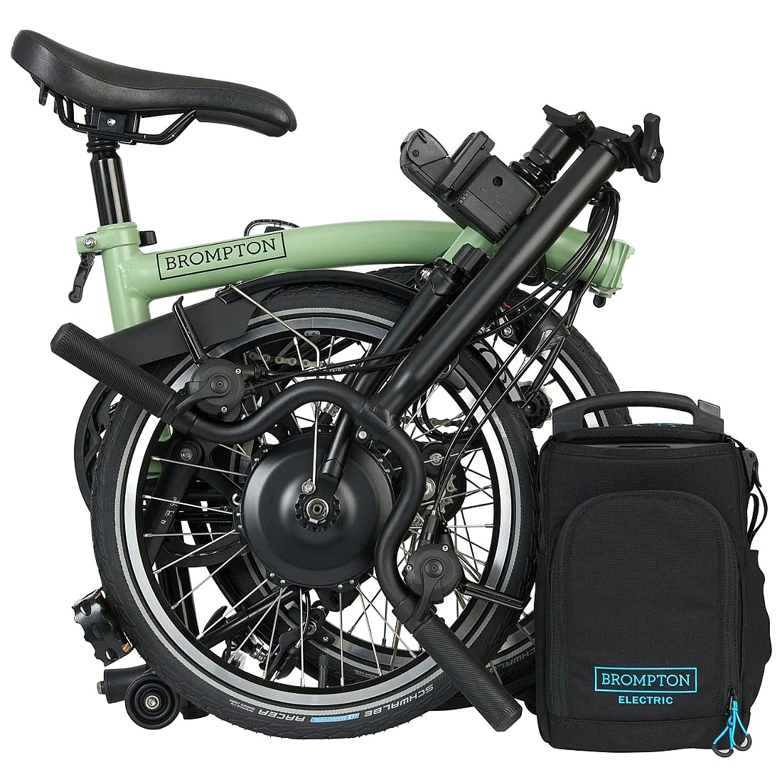 Brompton Electric C Line Explore - 6-Speed - Mid Bar - Standard Seatpost - 16" Electric Folding Bike - 2023 - Matcha Green 6 Brompton Electric C Line Explore - 6-Speed - Mid Bar - Standard Seatpost - 16" Electric Folding Bike - 2023 - Matcha Green - Image 4