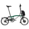 Brompton Electric C Line Explore - 6-Speed - High Bar - Extended Seatpost - 16" Electric Folding Bike - 2023 - Racing Green -Urban Volt Bike Sales electric c line explore 6 speed high bar extended seatpost racing green 1 1452367 1