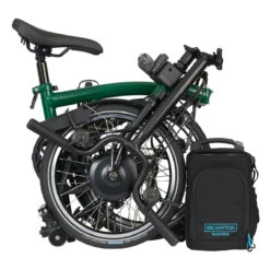 Brompton Electric C Line Explore - 6-Speed - High Bar - Telescopic Seatpost - 16" Electric Folding Bike - 2023 - Racing Green -Urban Volt Bike Sales electric c line explore 6 speed high bar extended seatpost racing green 4 1452370
