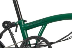 Brompton Electric C Line Explore - 6-Speed - High Bar - Telescopic Seatpost - 16" Electric Folding Bike - 2023 - Racing Green -Urban Volt Bike Sales electric c line explore 6 speed high bar extended seatpost racing green 6 1452372