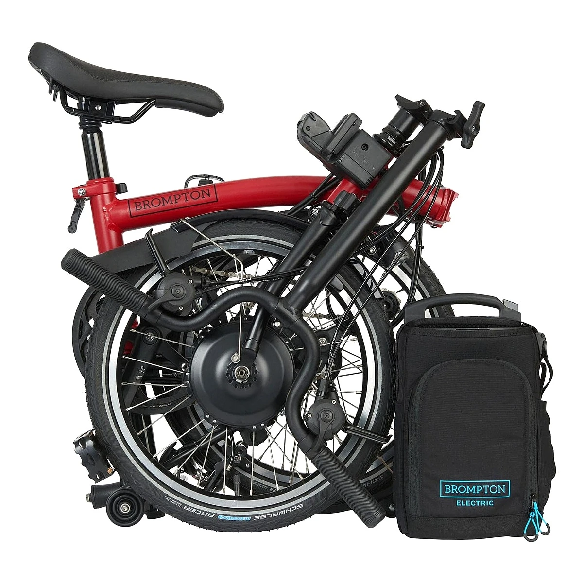 Brompton Electric C Line Explore - 6-Speed - Mid Bar - Standard Seatpost - 16" Electric Folding Bike - 2023 - House Red Matt 6 Brompton Electric C Line Explore - 6-Speed - Mid Bar - Standard Seatpost - 16" Electric Folding Bike - 2023 - House Red Matt - Image 4