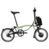 Brompton Electric C Line Explore - 6-Speed - Mid Bar - Standard Seatpost - 16" Electric Folding Bike - 2023 - Matcha Green -Urban Volt Bike Sales electric c line explore 6 speed mid bar standart seatpost matcha green 1 1452806