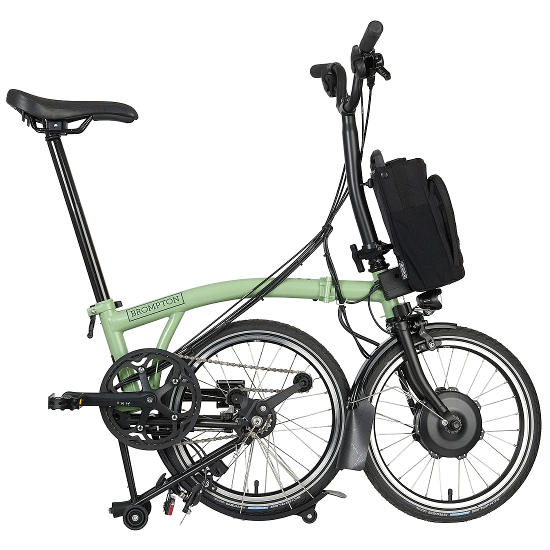 Brompton Electric C Line Explore - 6-Speed - Mid Bar - Standard Seatpost - 16" Electric Folding Bike - 2023 - Matcha Green 5 Brompton Electric C Line Explore - 6-Speed - Mid Bar - Standard Seatpost - 16" Electric Folding Bike - 2023 - Matcha Green - Image 3