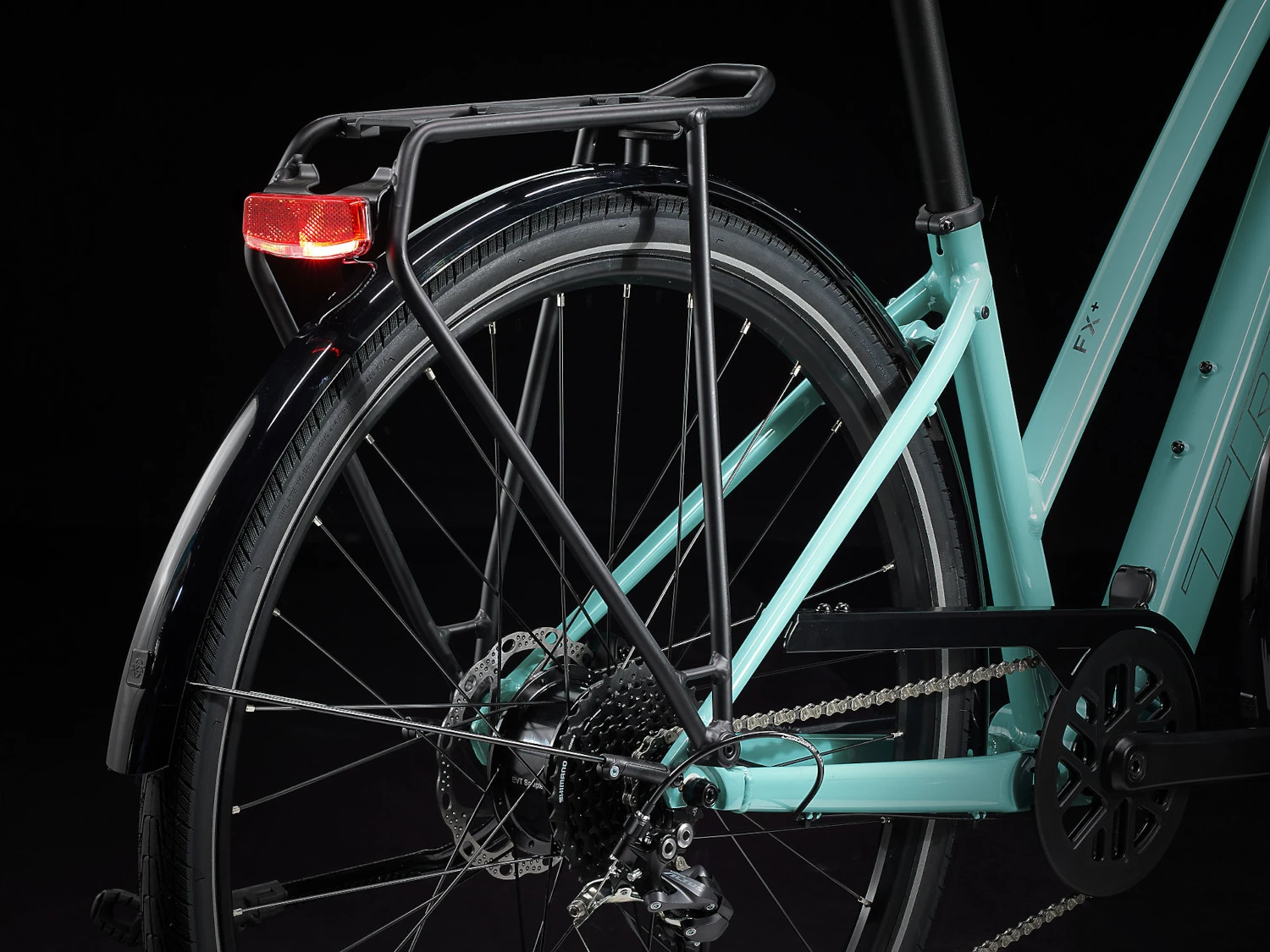 Trek FX+ 2 Stagger Electric City Bike - 2023 - Blue Sage 7 Trek FX+ 2 Stagger Electric City Bike - 2023 - Blue Sage - Image 5