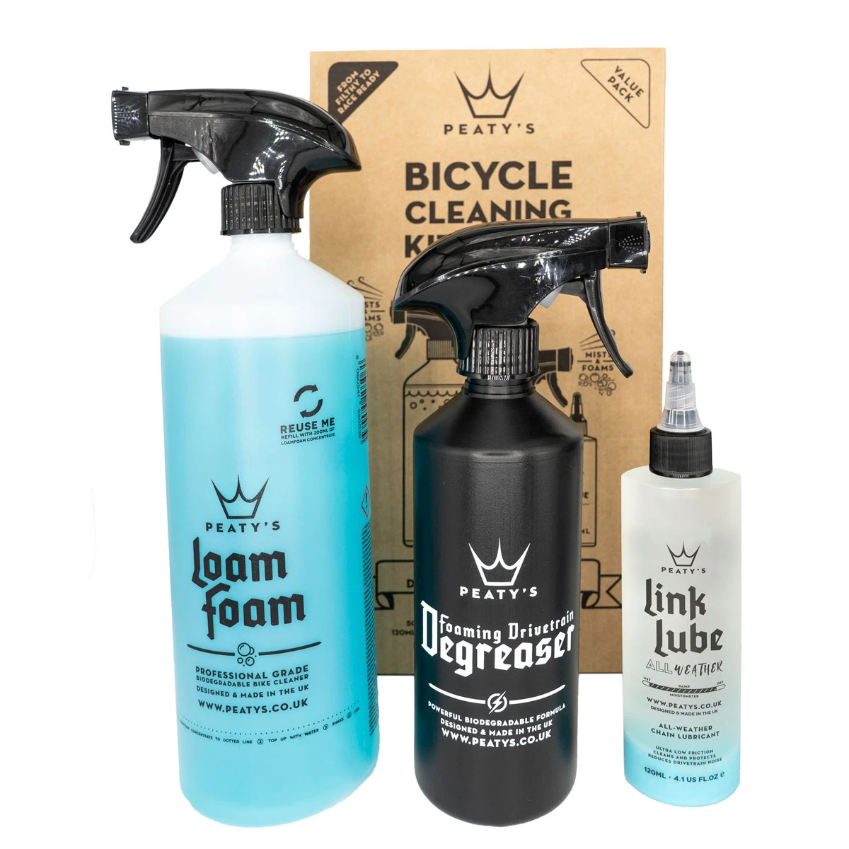 Peaty's Bicycle Cleaning Kit - Wash - Degrease - Lubricate 3 Peaty's Bicycle Cleaning Kit - Wash - Degrease - Lubricate