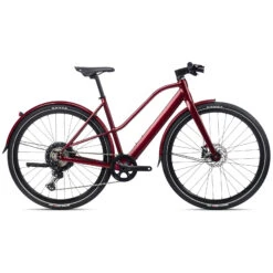 Urban Volt Bike Sales 15 Orbea Vibe MID H10 MUD City Women E-Bike - 2022 - Metallic Dark Red (Gloss)