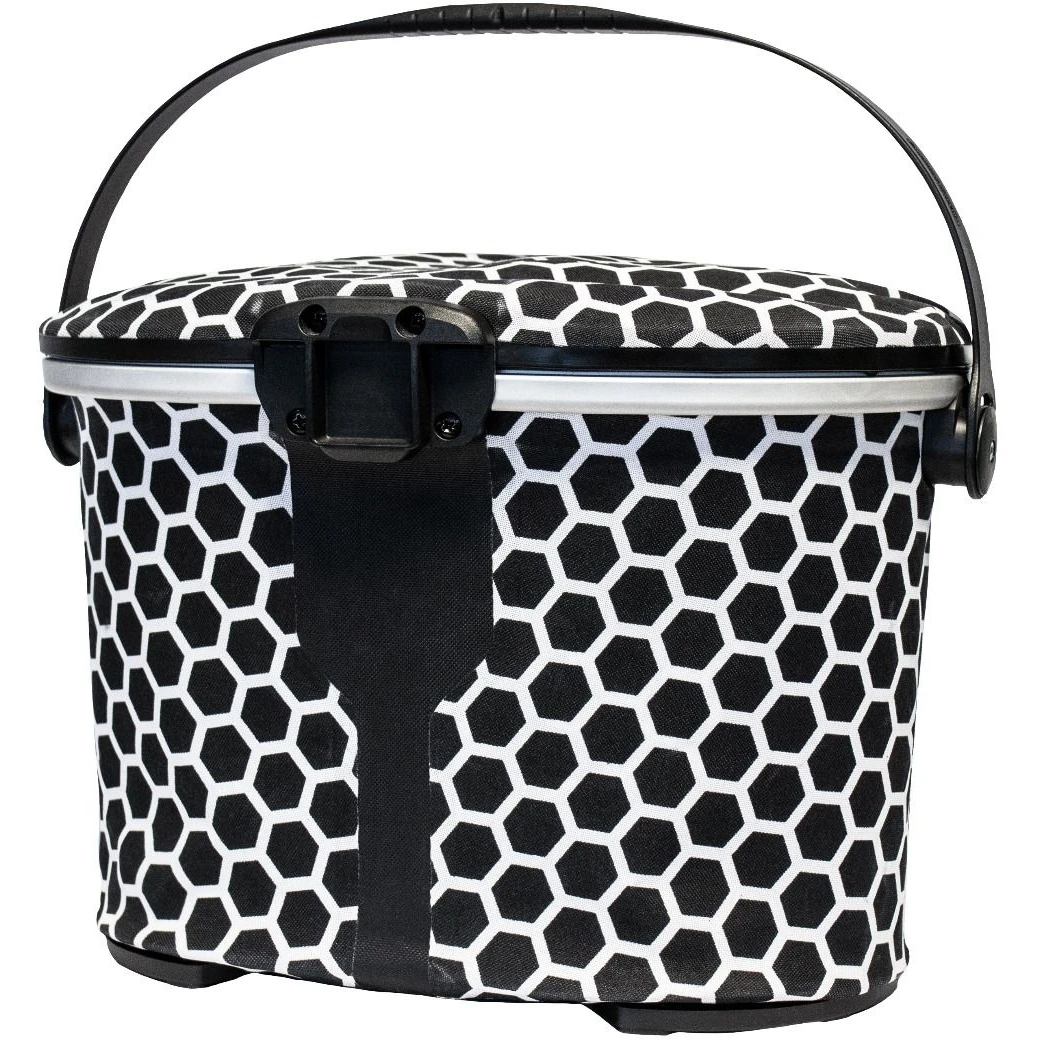 ORTLIEB Up-Town Rack Design - 17.5L Bike Basket - Honeycomb Black-white 4 ORTLIEB Up-Town Rack Design - 17.5L Bike Basket - Honeycomb Black-white - Image 2