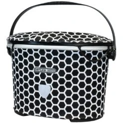 ORTLIEB Up-Town Rack Design - 17.5L Bike Basket - Honeycomb Black-white
