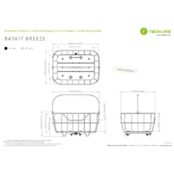 Racktime BaskIT Breeze Carrier Basket 25L - Silver -Urban Volt Bike Sales racktime baskit breeze 25l 1472962