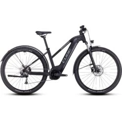 CUBE REACTION HYBRID Performance 625 Allroad - Women Electric Mountain Bike - 2023 - Black / Grey