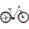 CUBE REACTION HYBRID Pro 750 Allroad - 27.5" Easy Entry Electric Mountain Bike - 2023 - Flashwhite / Black -Urban Volt Bike Sales reaction hybrid pro allroad easy entry flashwhite black 1392692