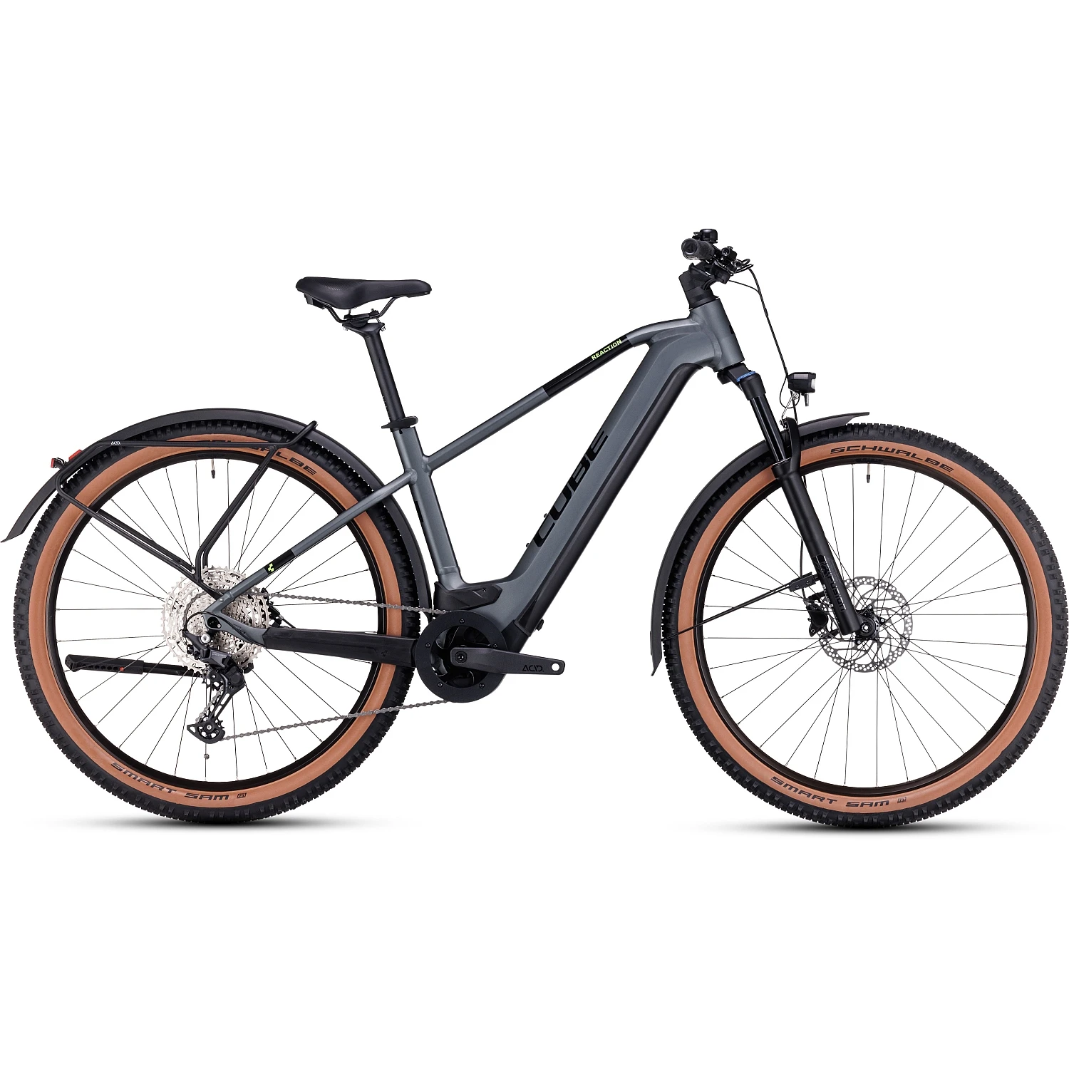 CUBE REACTION HYBRID Pro 625 Allroad - Electric Mountain Bike - 2023 - Flashgrey / Green A00 3 CUBE REACTION HYBRID Pro 625 Allroad - Electric Mountain Bike - 2023 - Flashgrey / Green A00