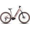 CUBE REACTION HYBRID Pro 750 - 27.5" Easy Entry Electric Mountain Bike - 2023 - Blushrose / Silver -Urban Volt Bike Sales reaction hybrid pro easy entry blushrose silver 1391522