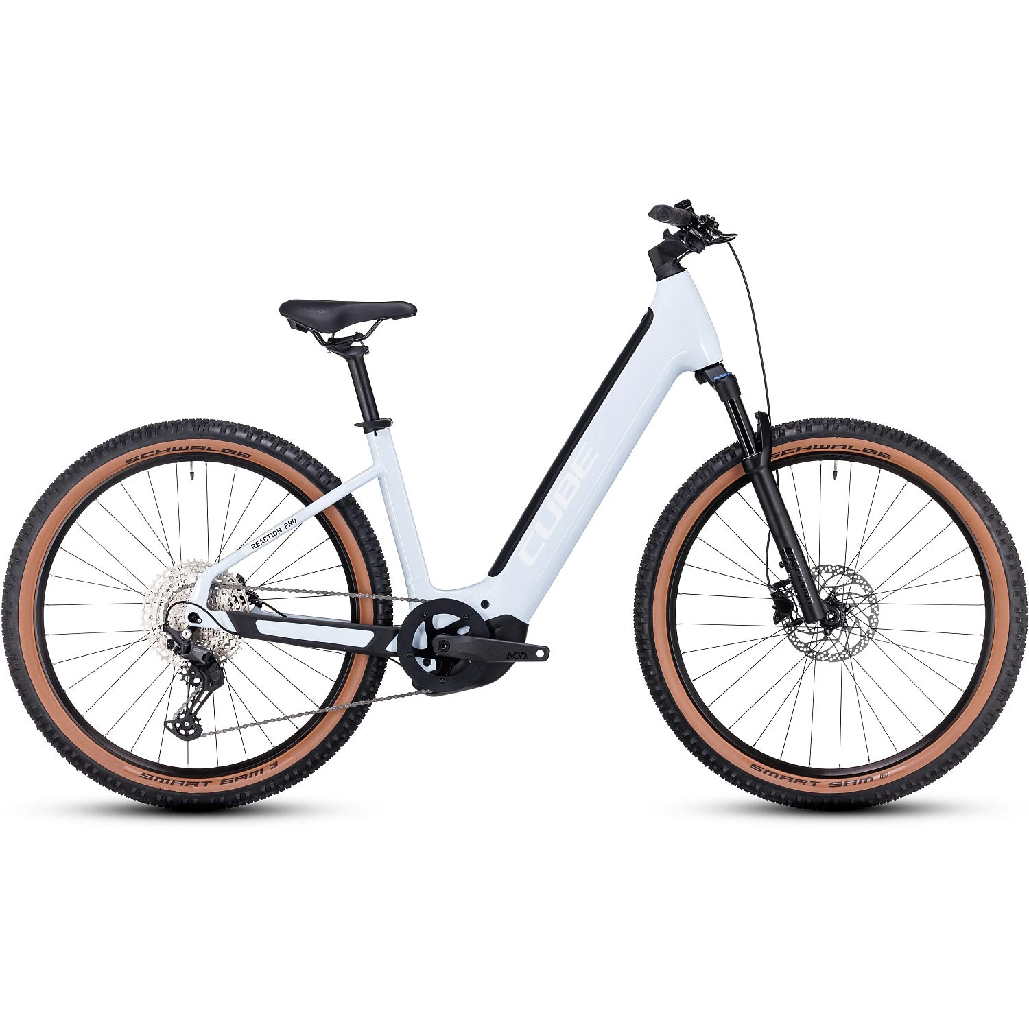 CUBE REACTION HYBRID Pro 750 - 27.5" Easy Entry Electric Mountain Bike - 2023 - Flashwhite / Black 3 CUBE REACTION HYBRID Pro 750 - 27.5" Easy Entry Electric Mountain Bike - 2023 - Flashwhite / Black