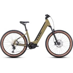 CUBE REACTION HYBRID Race 750 - 27.5" Easy Entry Electric Mountain Bike - 2023 - Olive / Green