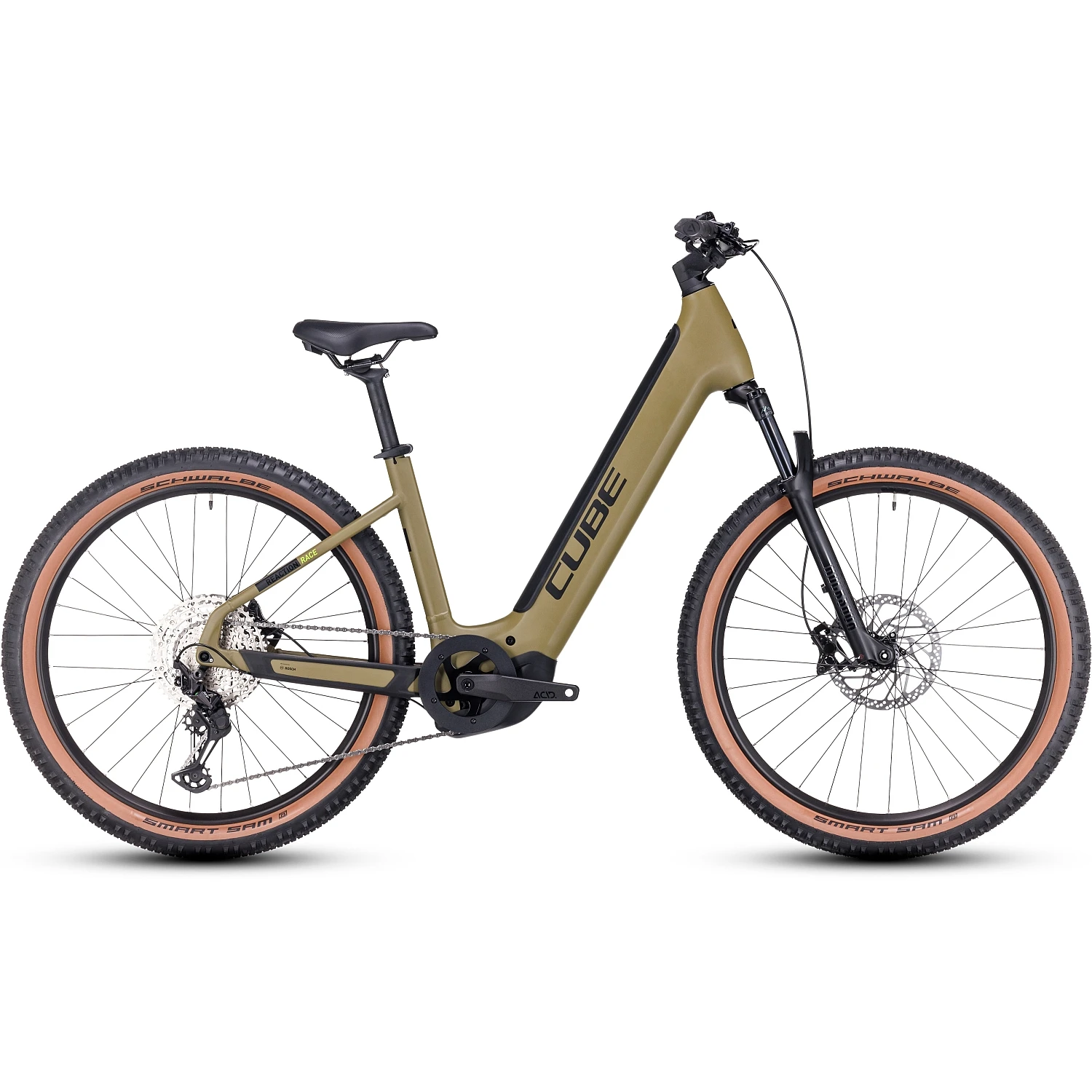 CUBE REACTION HYBRID Race 750 - 27.5" Easy Entry Electric Mountain Bike - 2023 - Olive / Green 3 CUBE REACTION HYBRID Race 750 - 27.5" Easy Entry Electric Mountain Bike - 2023 - Olive / Green