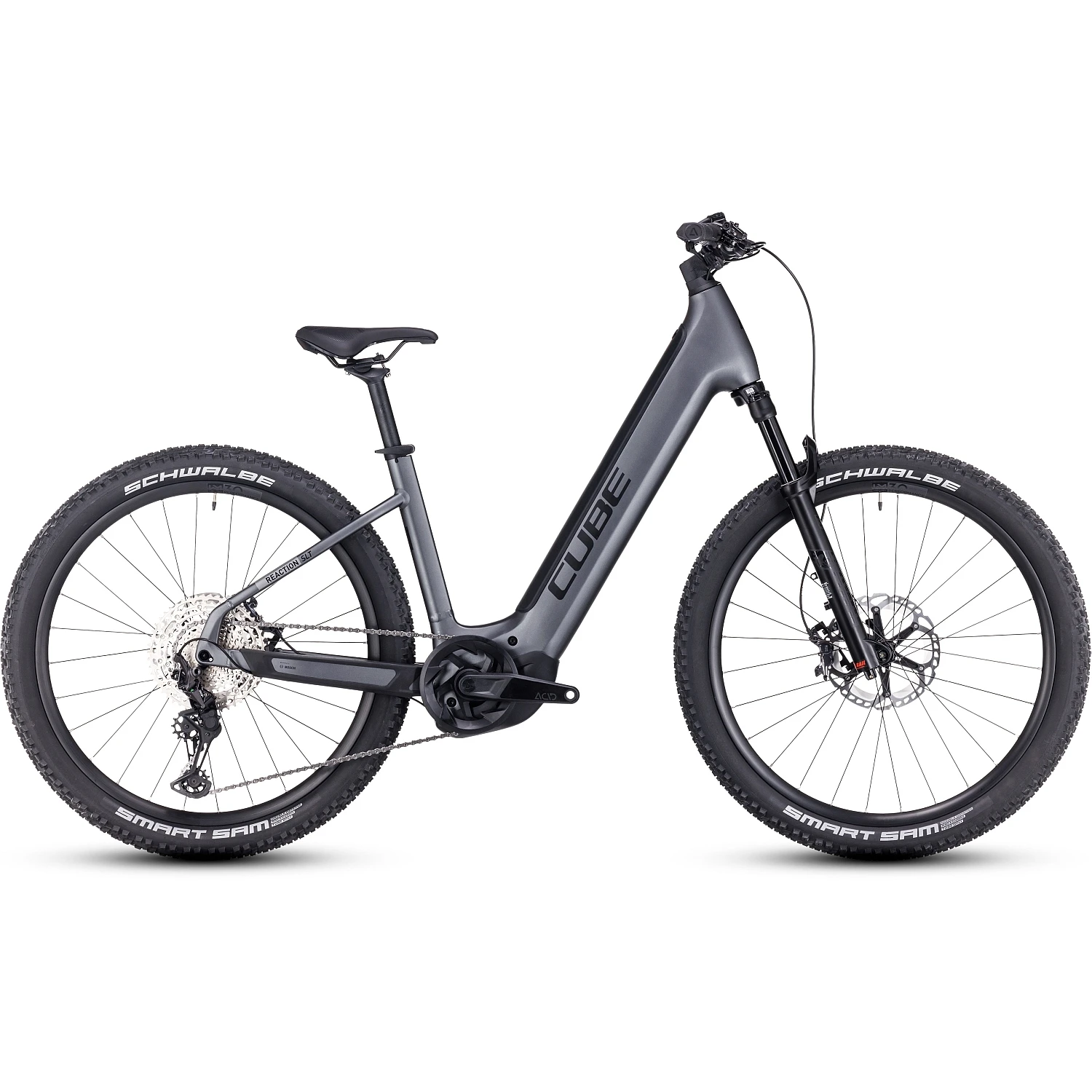 CUBE REACTION HYBRID SLT 750 - 27.5" Easy Entry Electric Mountain Bike - 2023 - Prizmsilver / Grey 3 CUBE REACTION HYBRID SLT 750 - 27.5" Easy Entry Electric Mountain Bike - 2023 - Prizmsilver / Grey