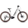 CUBE REACTION HYBRID SLT 750 - 27.5" Easy Entry Electric Mountain Bike - 2023 - Silver / Cream -Urban Volt Bike Sales reaction hybrid slt easy entry silver cream 1393464