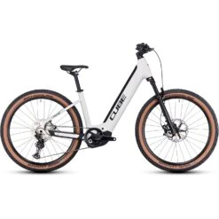 CUBE REACTION HYBRID SLT 750 - 27.5" Easy Entry Electric Mountain Bike - 2023 - Silver / Cream