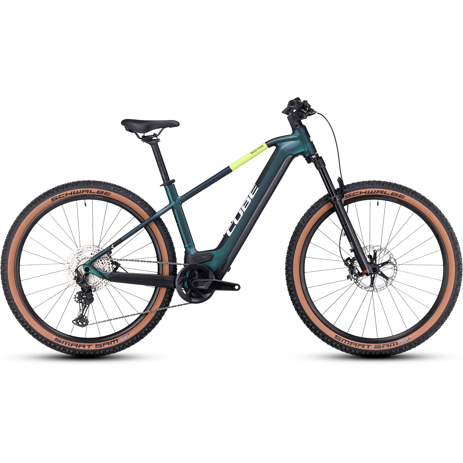 CUBE REACTION HYBRID SLT 750 - Electric Mountain Bike - 2023 - Goblin / Yellow 3 CUBE REACTION HYBRID SLT 750 - Electric Mountain Bike - 2023 - Goblin / Yellow
