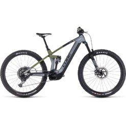 CUBE STEREO HYBRID 140 HPC TM 750 - Carbon Electric Mountainbike - 2023 - Flashgrey / Olive