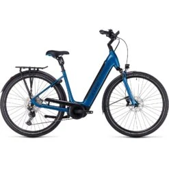 CUBE SUPREME SPORT HYBRID EXC 625 - Easy Entry Electric Bike - 2023 - Blue / Black