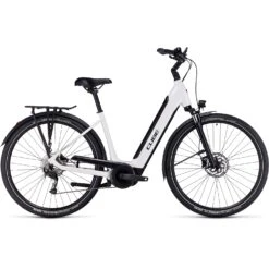 CUBE SUPREME SPORT HYBRID ONE 500 - Easy Entry Electric Bike - 2023 - White / Black