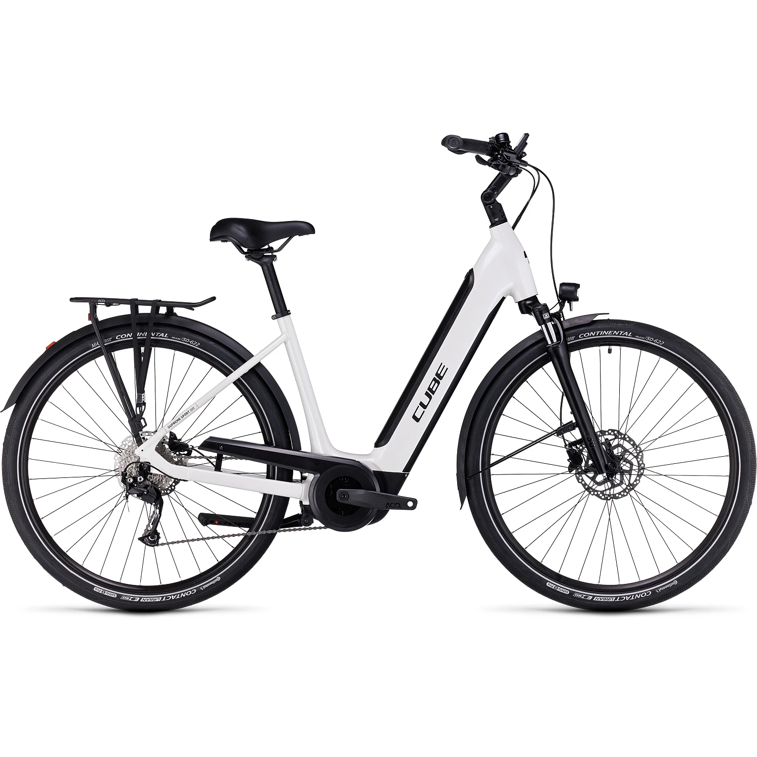 CUBE SUPREME SPORT HYBRID ONE 500 - Easy Entry Electric Bike - 2023 - White / Black 3 CUBE SUPREME SPORT HYBRID ONE 500 - Easy Entry Electric Bike - 2023 - White / Black