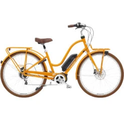 Electra Townie Commute Go! 5i EQ Step-Thru Electric City Bike - 500Wh - Tangerine