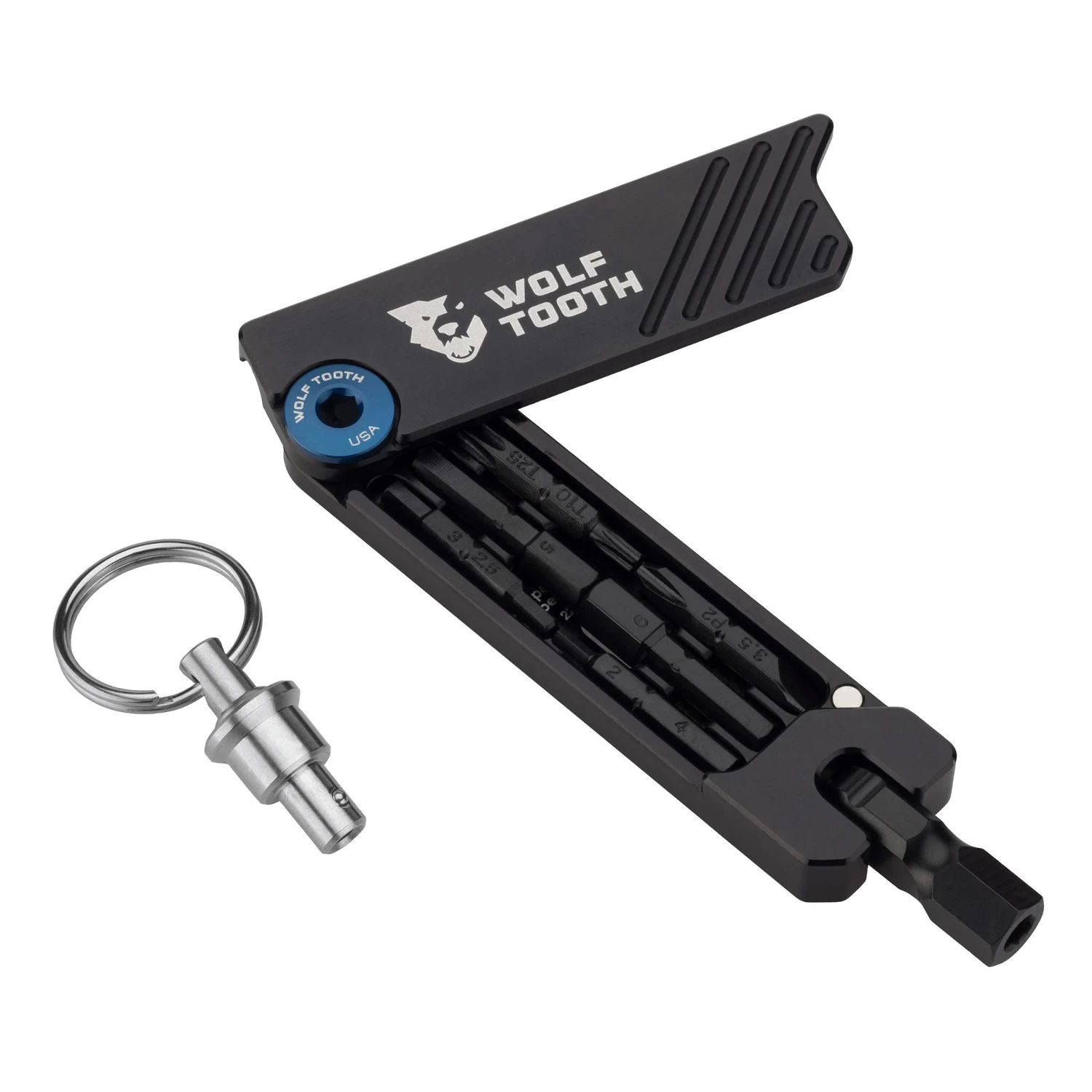 Wolf-tooth Wolf Tooth 6-Bit Hex Wrench Keyring Multitool - Blue 4 Wolf-tooth Wolf Tooth 6-Bit Hex Wrench Keyring Multitool - Blue - Image 2